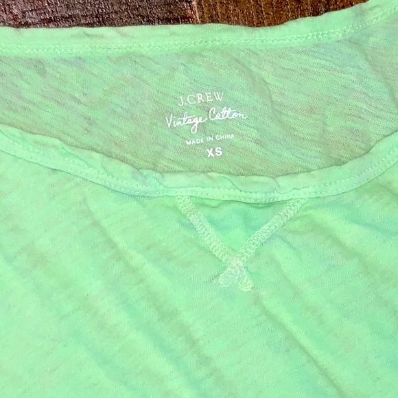J. Crew Neon Green t shirt XS - Picture 2 of 6